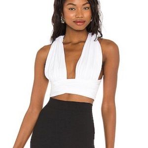 Michael Costello X Revolve Wrap Crop Top